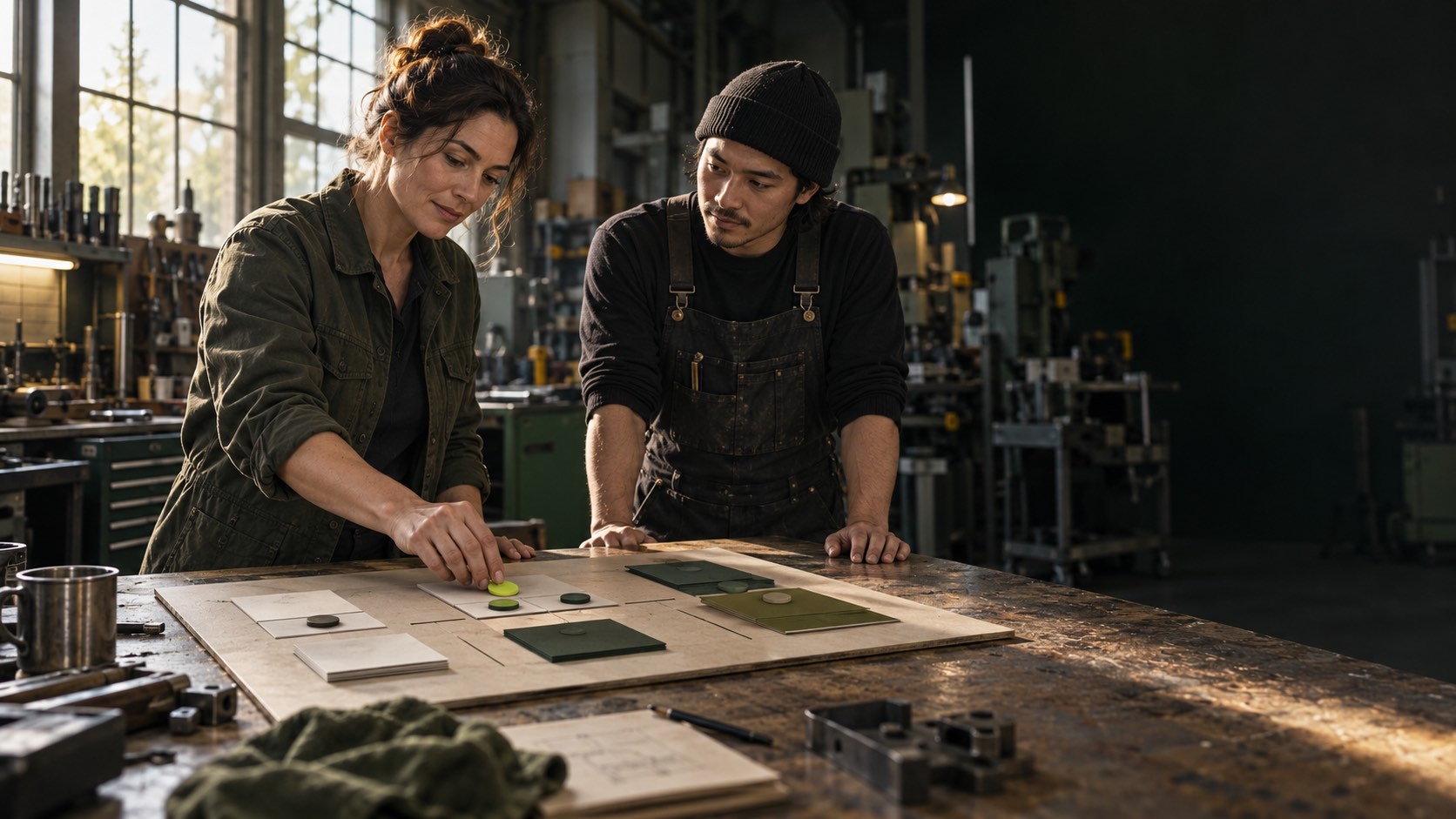 Two people defining data boundaries together